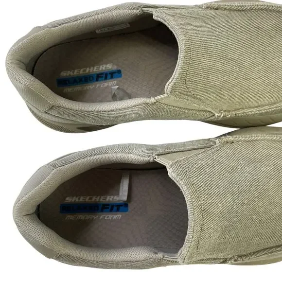 Skechers Mens Relaxed Fit Cohagen Vierra Sneaker Cooled Comfort Slip On Taupe S9 - Picture 6 of 12